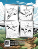 Jet Fighters 30 Pages Printable Coloring Book