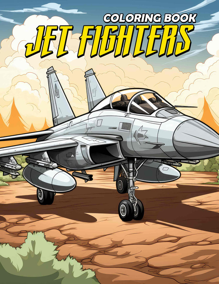 Jet Fighters 30 Pages Printable Coloring Book