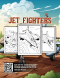 Jet Fighters 30 Pages Printable Coloring Book