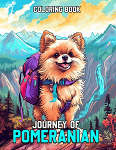 Journey of Pomeranian 30 Pages Printable Coloring Book