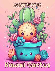 Kawaii Cactus 30 Pages Printable Coloring Book