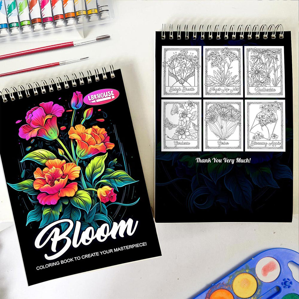 LBKHOUSE Bloom Spiral Coloring Book for Adult