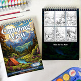 LBKHOUSE Camping View Spiral Coloring Book for Adult