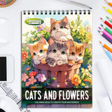 LBKHOUSE Cats and Flowers Coloring Book for Adult