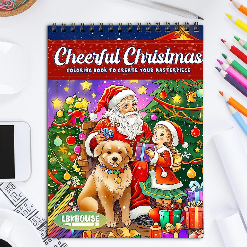 LBKHOUSE Cheerful Christmas Coloring Book for Adult