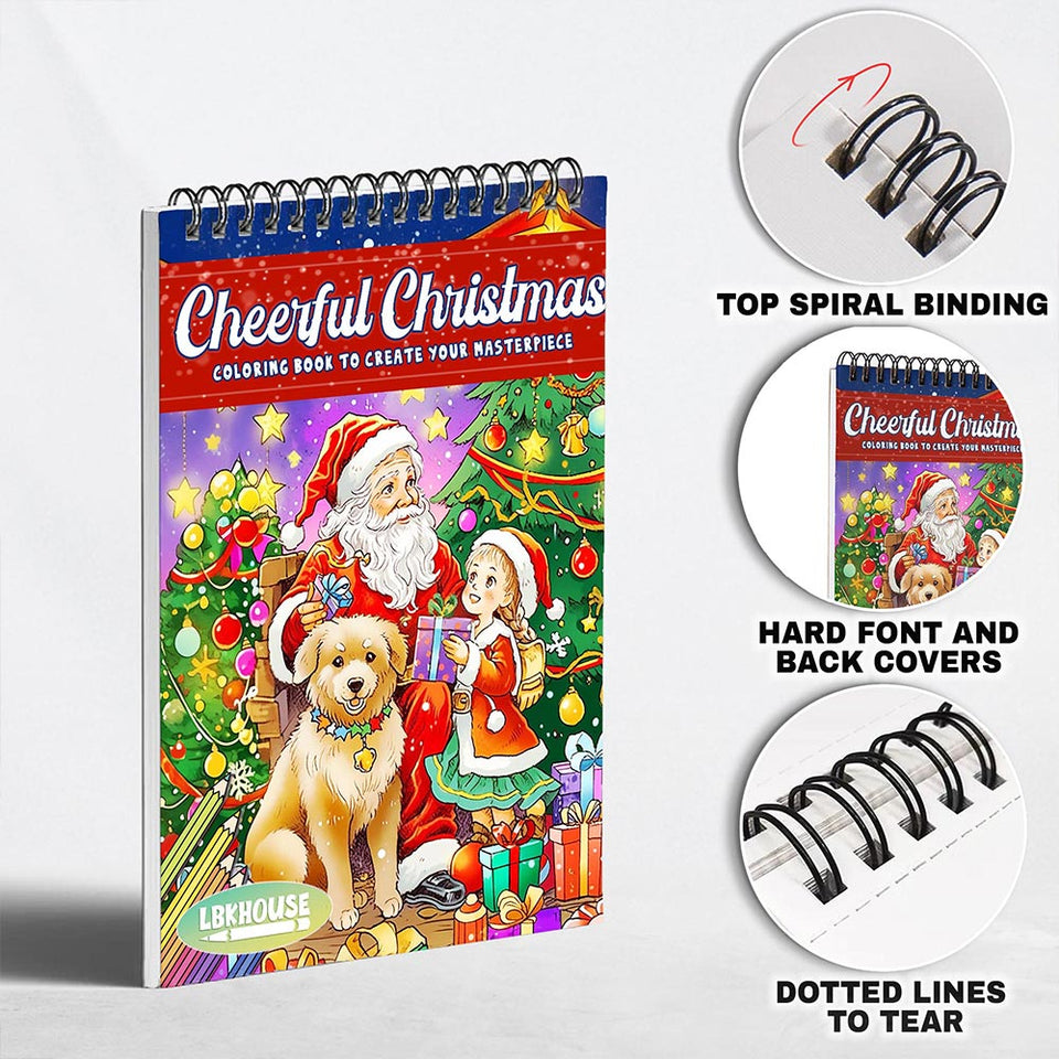 LBKHOUSE Cheerful Christmas Coloring Pages for Adult