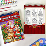 LBKHOUSE Cheerful Christmas Spiral Coloring Book for Adult