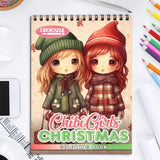 LBKHOUSE Chibi Girls Christmas Coloring Book for Adult