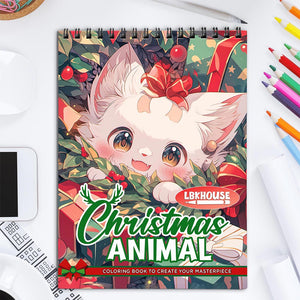 LBKHOUSE Christmas Animal Coloring Book for Adult