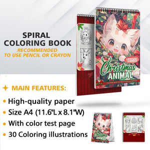 LBKHOUSE Christmas Animal Coloring Sheets for Adult