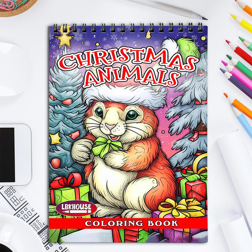 LBKHOUSE Christmas Animals Coloring Book for Adult