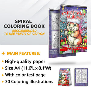 LBKHOUSE Christmas Animals Coloring Sheets for Adult