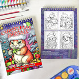 LBKHOUSE Christmas Animals Spiral Coloring Book for Adult