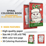 LBKHOUSE Christmas Cat Coloring Sheets for Adult