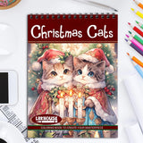 LBKHOUSE Christmas Cats Coloring Book for Adult