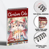 LBKHOUSE Christmas Cats Coloring Pages for Adult