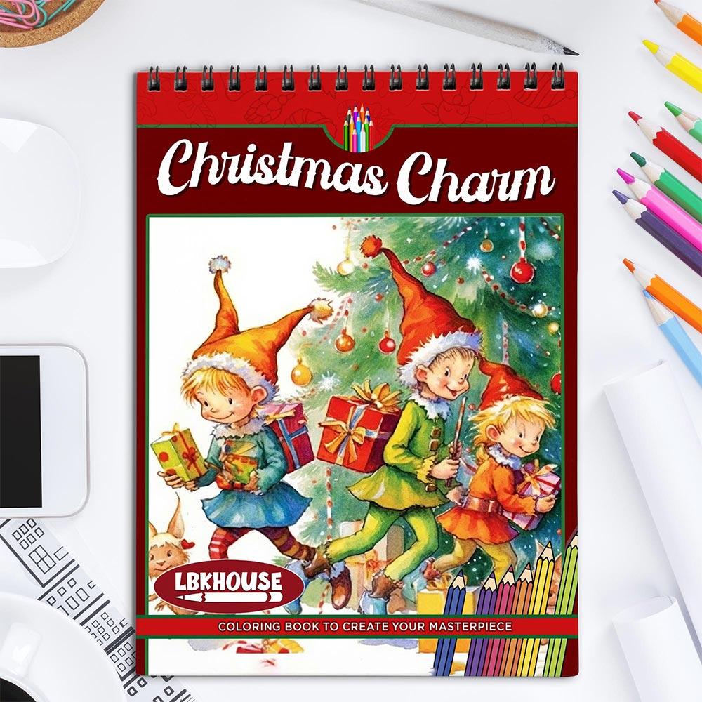 LBKHOUSE Christmas Charm Coloring Book for Adult