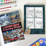 LBKHOUSE Christmas Country Winter Spiral Coloring Book for Adult