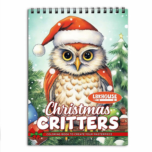 LBKHOUSE Christmas Critters Coloring Book for Adult