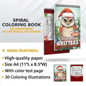 LBKHOUSE Christmas Critters Coloring Sheets for Adult