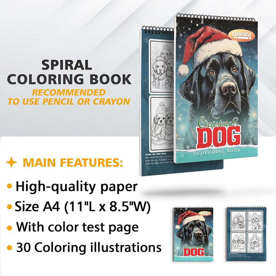 LBKHOUSE Christmas Dog Coloring Sheets for Adult