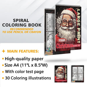 LBKHOUSE Christmas Large Print Coloring Sheets for Adult