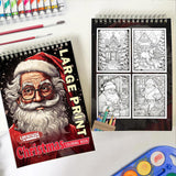 LBKHOUSE Christmas Large Print Spiral Coloring Book for Adult