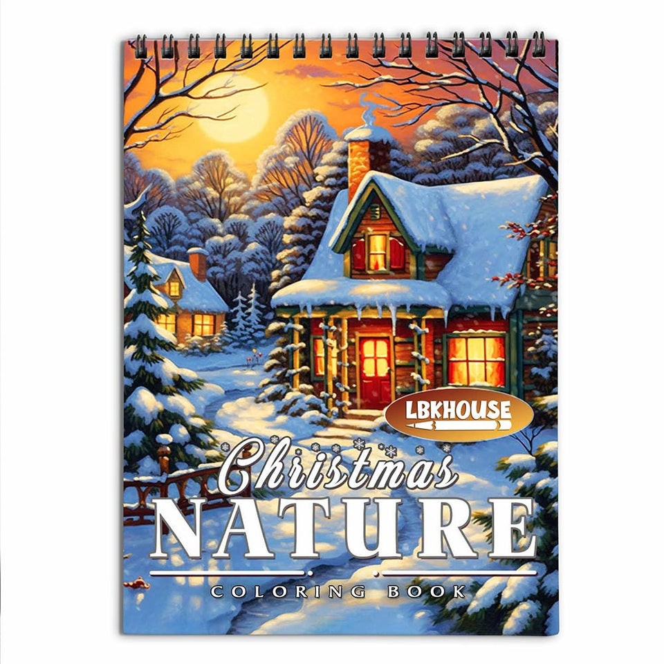 LBKHOUSE Christmas Nature Coloring Book for Adult