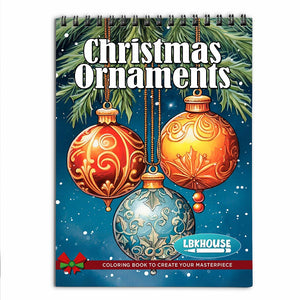 LBKHOUSE Christmas Ornaments Coloring Book for Adult