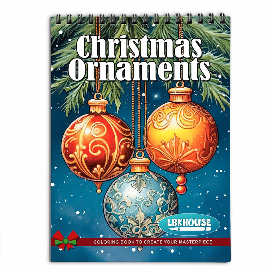 LBKHOUSE Christmas Ornaments Coloring Book for Adult