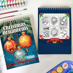 LBKHOUSE Christmas Ornaments Spiral Coloring Book for Adult