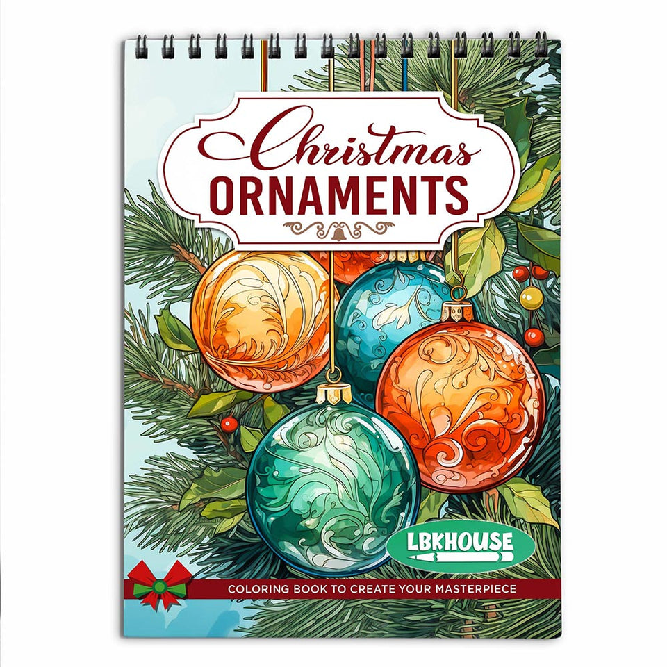 LBKHOUSE Christmas Ornaments Coloring Book for Adult