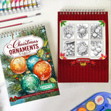 LBKHOUSE Christmas Ornaments Spiral Coloring Book for Adult