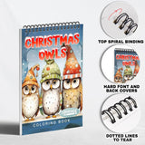 LBKHOUSE Christmas Owls Coloring Pages for Adult