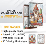 LBKHOUSE Christmas Owls Coloring Sheets for Adult