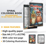 LBKHOUSE Christmas Owls Coloring Sheets for Adult