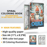 LBKHOUSE Christmas Owls Coloring Sheets for Adult