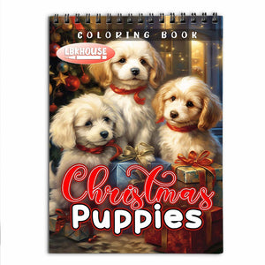 LBKHOUSE Christmas Puppies Coloring Book for Adult