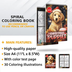 LBKHOUSE Christmas Puppies Coloring Sheets for Adult