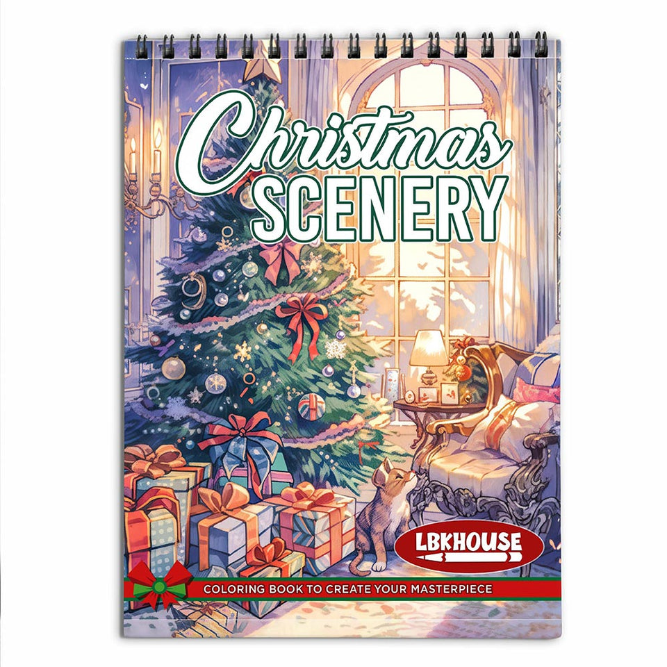 LBKHOUSE Christmas Scenery Coloring Book for Adult