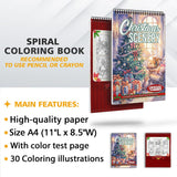 LBKHOUSE Christmas Scenery Coloring Sheets for Adult