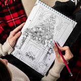 LBKHOUSE Christmas Scenery Spiral Bound Coloring Book for Adult