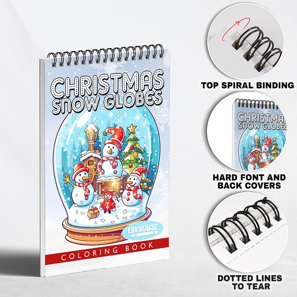 LBKHOUSE Christmas Snow Globes Coloring Pages for Adult