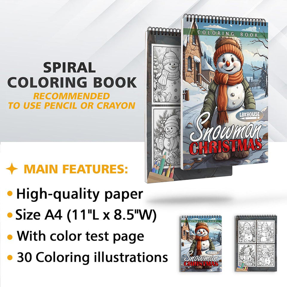 LBKHOUSE Christmas Snowman Coloring Sheets for Adult