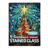 LBKHOUSE Christmas Stained Glass Coloring Book for Adult
