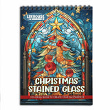 LBKHOUSE Christmas Stained Glass Coloring Book for Adult