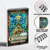 LBKHOUSE Christmas Stained Glass Coloring Pages for Adult