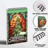 LBKHOUSE Christmas Stained Glass Coloring Pages for Adult