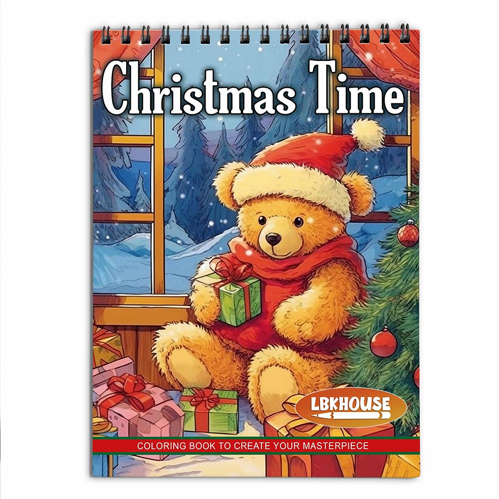 LBKHOUSE Christmas Time Coloring Book For Adults