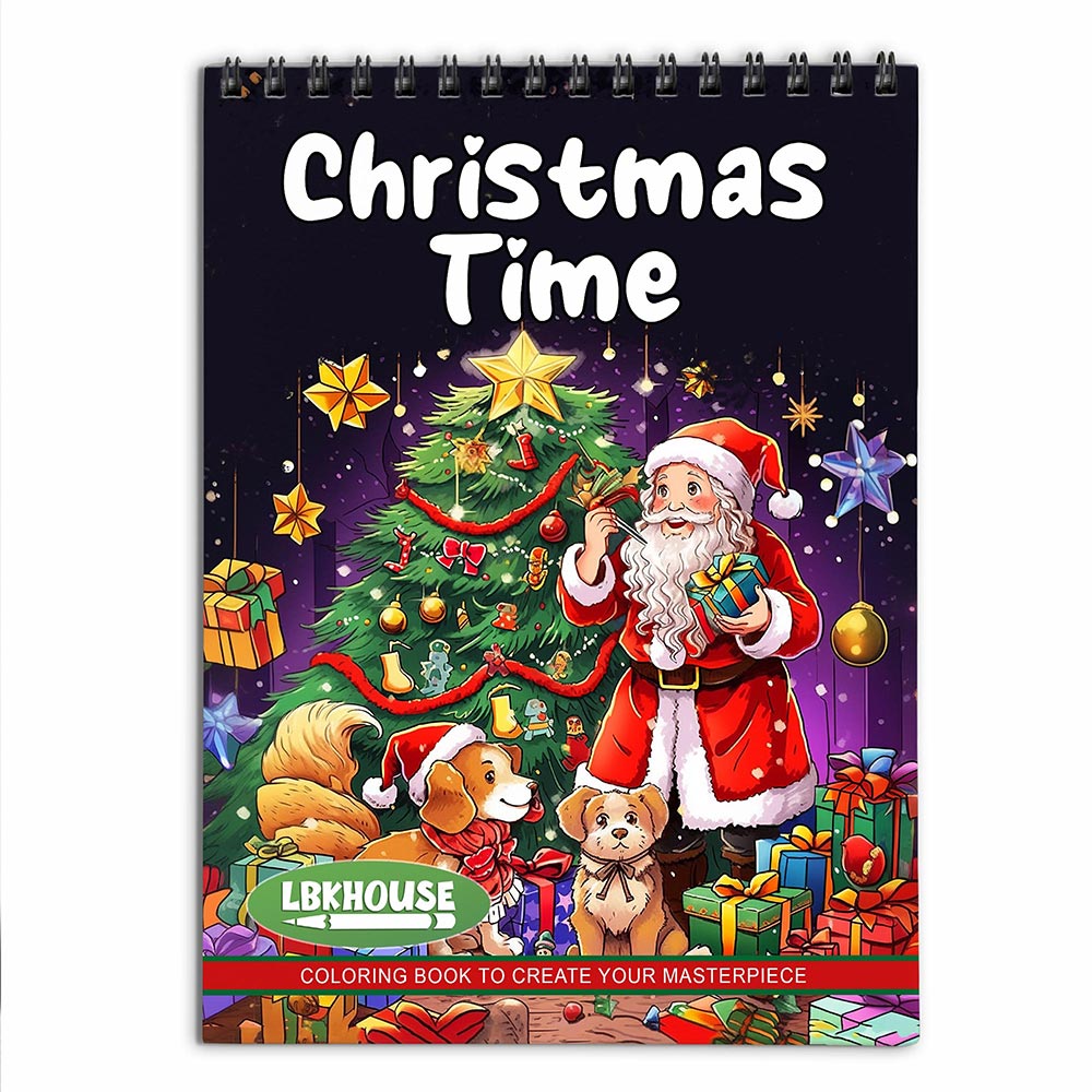 LBKHOUSE Christmas Time Coloring Book for Adults